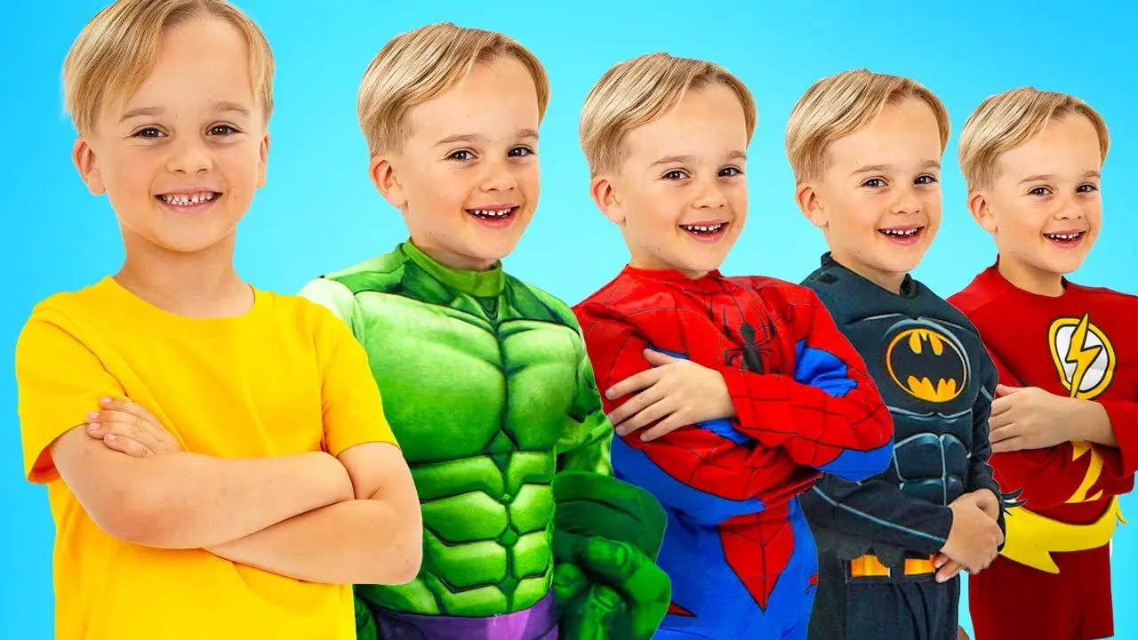 Kids turn into superheroes with inflatable toys